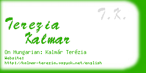 terezia kalmar business card
