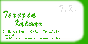 terezia kalmar business card